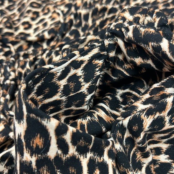 Flamingo Women’s Leopard Print Short Sleeve Dress Size Large - Picture 9 of 9